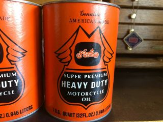 Vintage Spectro Heavy Duty Motorcycle Oil – Empty Oil Can Banks - (2) 3