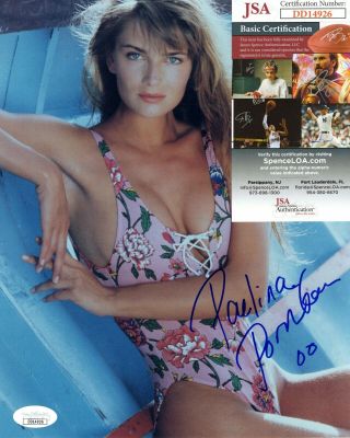 Paulina Porizkova Model Hand Signed Autograph 8x10 Photo With Jsa