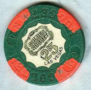 Golden Nugget Casino (las Vegas) $25 Chip (n4546) (avg)