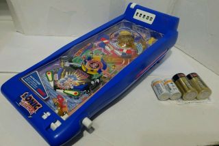 Vintage 1992 SONIC THE HEDGEHOG Tabletop Arcade PINBALL MACHINE with batteries 3