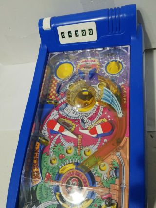 Vintage 1992 SONIC THE HEDGEHOG Tabletop Arcade PINBALL MACHINE with batteries 4
