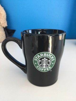Starbucks 2008 Coffee Mug Black Green Mermaid Logo 8 Oz Cup Classic