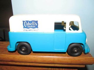 Toy Dairy Plastic Milk Truck Bank Cabells Dairies