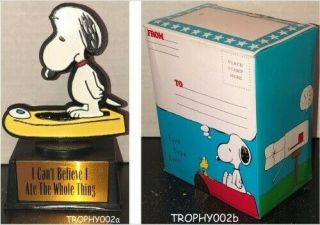 Htf Mib Vintage Peanuts Snoopy Gram Aviva Trophy I Can 