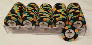 Paulson Pharaoh Black " Ncv " Non - Denomination Poker Chips (100)