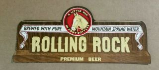 " A Little Nip In Pony Bottles " Rolling Rock Beer,  Latrobe,  Pa. ,  Decal Sign,  1960 