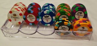 Paulson Pharaoh Mixed Colors " Ncv " Non - Denomination Poker Chips (set Of 59)