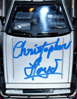Back to the Future 2 DeLorean 1:24 Car Signed Christopher Lloyd Beckett PSA JSA 6