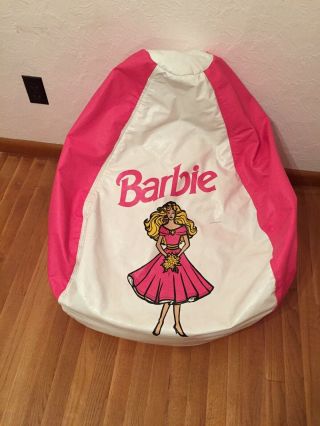 Rare Vintage 1990 Mattel Barbie Pink Bean Bag Chair
