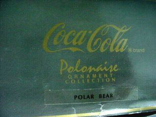 Kurt Adler Coca Cola Polar Bear Ornament 1996 Glass Polonaise Vintage Orig Box 4