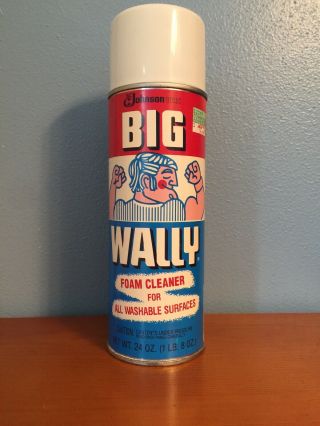 Vintage Johnson Wax Big Wally Full Can Cleaning Product Johnson’s Advertising