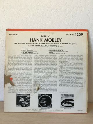 Hank Mobley - Dippin ' LP - Blue Note - BLP 4209 RVG NY USA 2