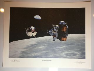 Apollo 16 Moonwalker Charles Duke Signed Jay Ashurst Aviation Art Print