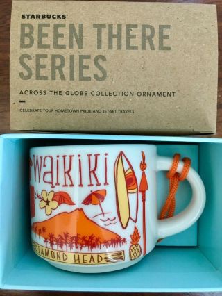 Starbucks 2oz Demitasse Waikiki Hawaii Been There Mug Ornament Mini Cup Nib &sku