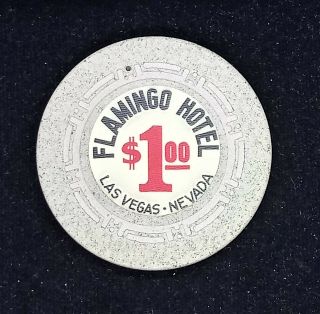 1967 Flamingo Hotel Casino $1 Chip Las Vegas Nevada Obsolete H Mold Rare 30K 2
