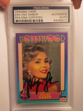 Zsa Zsa Gabor Psa/dna Certified Autograph Signed Trading Card