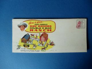 1955 Official Roy Rogers Double R Bar Ranch Post Cereal Advertising Display Ii