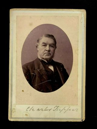 Sir Charles Tupper Signed Cabinet Card Father Of Confederation Jsa Authentic Loa