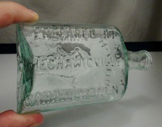 Antique Glass Bottle Buckhout Liniment Saratoga - 57029 5