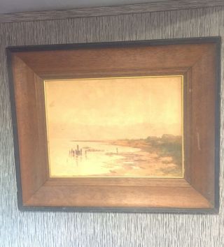 Vintage Oil Painting On Board Framed Impressionist Artist Signed Arts & Crafts