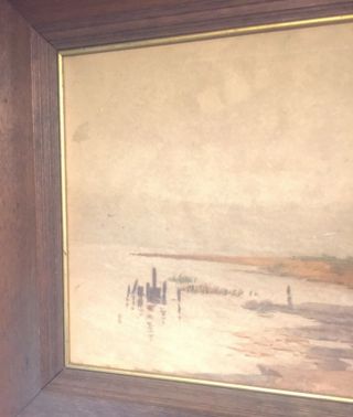 Vintage Oil Painting on Board Framed Impressionist Artist Signed Arts & Crafts 3