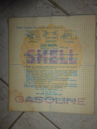 Vintage Shell Gasoline Pump Decal Service Station Gas Fuel Dri - Mark 5168b Nos