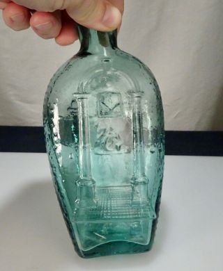 Antique Masonic Glass Flask Bottle - 57025 7