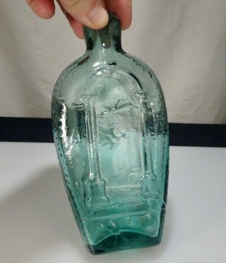 Antique Masonic Glass Flask Bottle - 57025 8