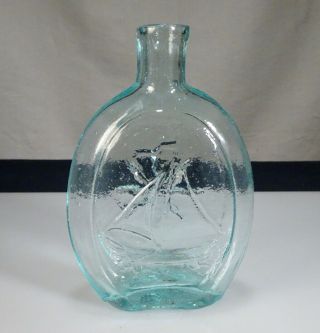 Antique Sailboat Glass Flask Bottle - 57024