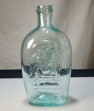 Antique Eagle Glass Flask Bottle - 57021