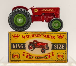 Matchbox Lesney King Size K - 4a Mccormick B250 International Tractor & Box
