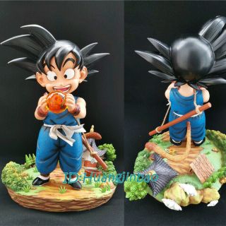 Dragon Ball Child Son Goku With 4 Star Led Light Painted Model Anime Gk