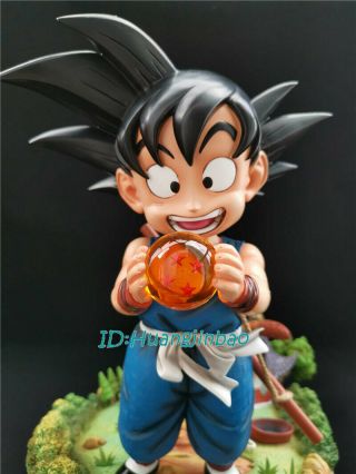Dragon Ball Child Son Goku With 4 Star Led Light Painted Model Anime GK 3