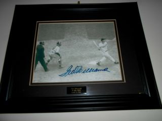 Ted Williams " Last Home Run And Last At Bat " Photograph And Autograph