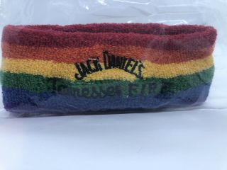 Pride Headband Sweatband Jack Daniels Tennessee Fire Rainbow.
