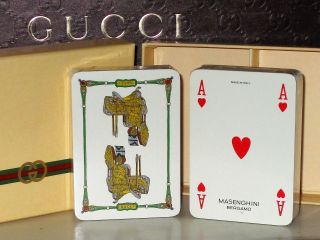 Gucci - (masenghini) 2 Decks Of Playing Cards - - Box - New/vintage