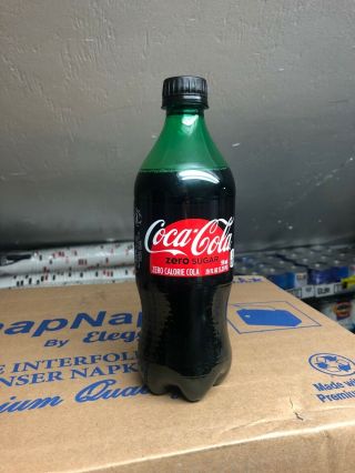 Green Coke Zero Bottle,  Manufacturer Error,  Collectable