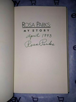 Rare Rosa Parks Signed 1st Edition Of Rosa Parks: My Story W/jsa Loa