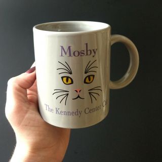 Mosby The Kennedy Center Cat Mug Washington Dc Legend Ghost Cat Mascot Vtg Cup