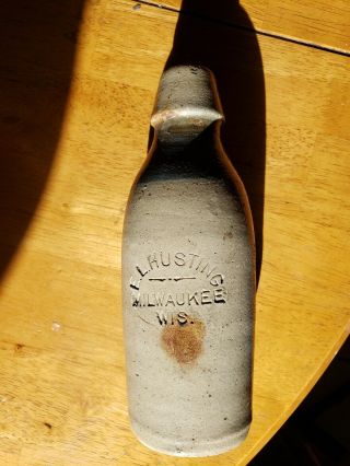 E.  L.  Husting Stoneware Bottle Milwaukee