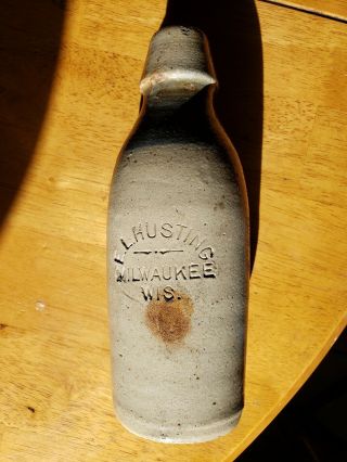 E.  L.  Husting Stoneware Bottle Milwaukee 2
