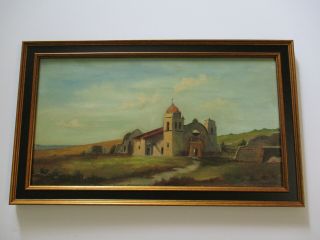 Sykes Antique Painting Early American Impressionism California Mission Carmel
