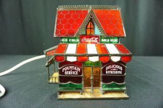 Franklin The Coca Cola Stained Glass Corner Store 1995