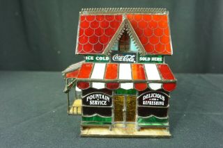 Franklin The Coca Cola Stained Glass Corner Store 1995 3