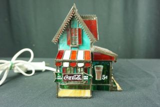 Franklin The Coca Cola Stained Glass Corner Store 1995 7