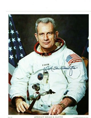Donald Deke Slayton Astronaut Signed Autograph Wss Litho