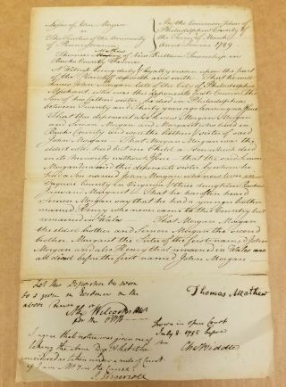 Revolutionary War– Jared Ingersoll signed document.  Patriot & VP Nominee 2