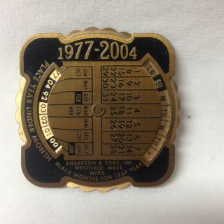 Vintage Gridcraft Inc.  Ft.  Wayne In 1977 - 2004 Brass Perpetual Calendar