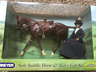 Rare Retired Breyer Horse 1264 Side Saddle Rider Gift Set Strapless Tack Box 6