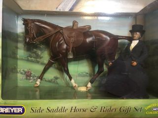 Rare Retired Breyer Horse 1264 Side Saddle Rider Gift Set Strapless Tack Box 8